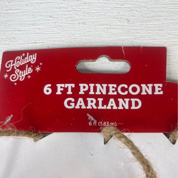 Holiday Style 6 Ft Pinecone Garland Rustic Christmas Ornaments Tree Decorations - Picture 6 of 9